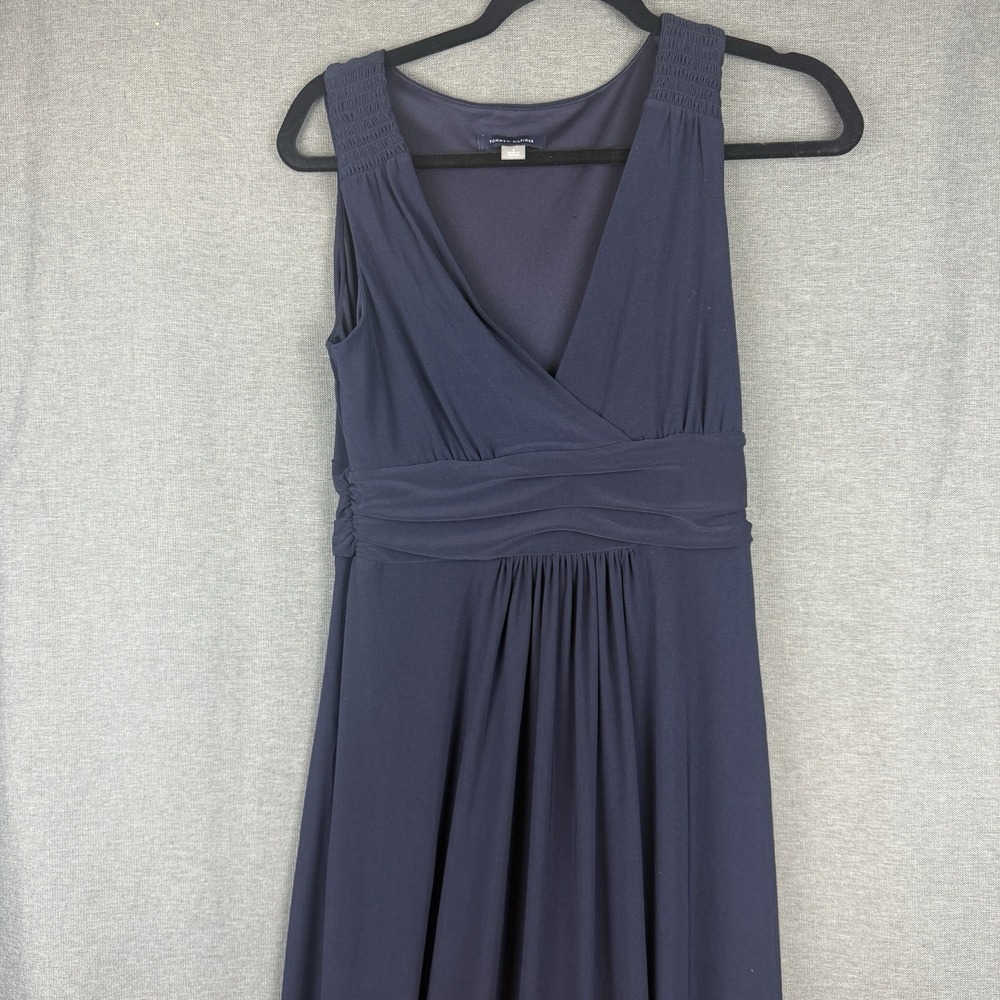 Tommy‎ Hilfiger Women's Size 6 Navy Blue Formal Maxi Dress Sleeveles Side Slit